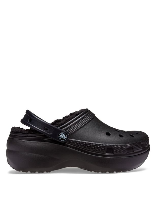 Crocs Klapki Classic Platform Lined Clog W 207938 Czarny. Kolor: czarny. Obcas: na platformie