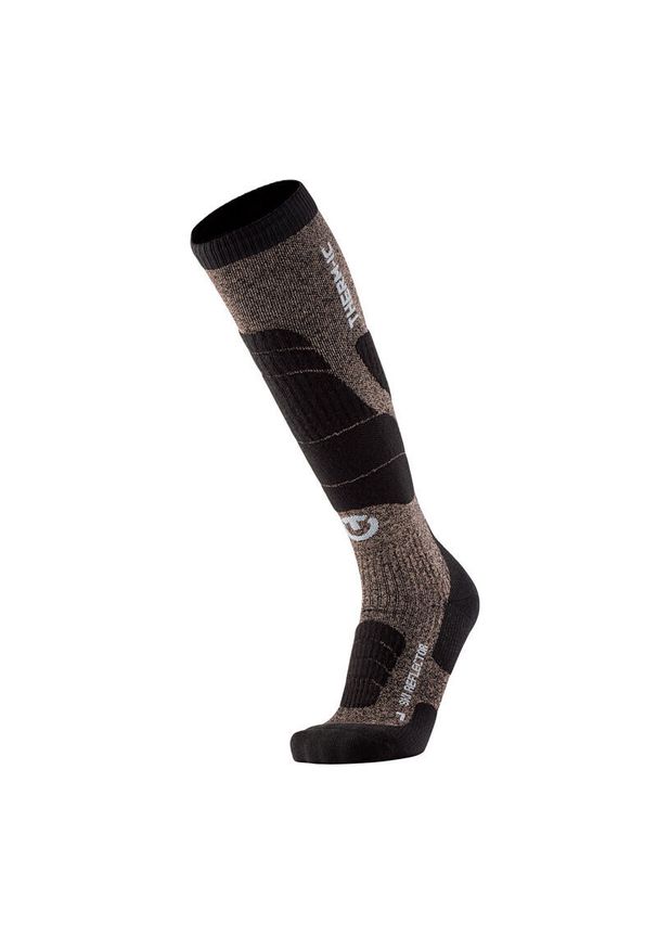 Therm-ic - Ciepłe skarpety narciarskie z wełny merynosów - Ski Merino Reflector Unisex. Kolor: czarny. Materiał: wełna, elastan, akryl, poliester, poliamid. Sport: narciarstwo
