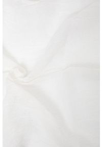Answear Lab szal lniany kolor biały gładki. Kolor: biały. Materiał: len. Wzór: gładki. Styl: wakacyjny