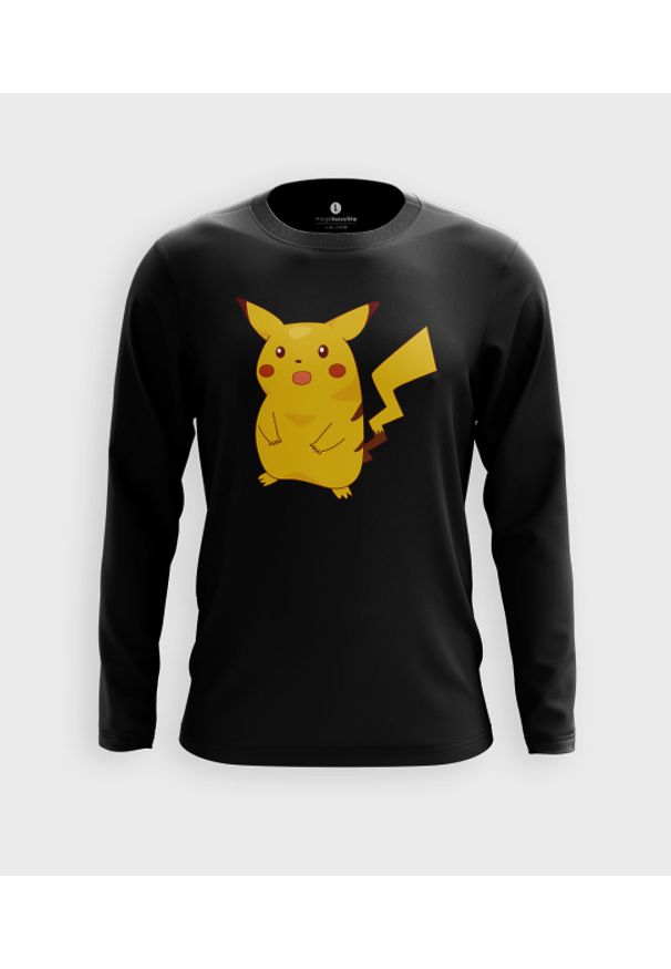 MegaKoszulki - Koszulka męska z dł. rękawem Shocked Pikachu 2. Materiał: bawełna