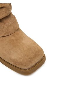 MICHAEL Michael Kors Botki Colby 40F5COFE5S Beżowy. Kolor: beżowy. Materiał: skóra, zamsz #5