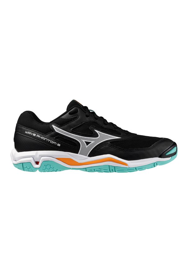 Buty halowe Mizuno Wave Phantom 3. Kolor: czarny, niebieski, wielokolorowy, biały. Model: Mizuno Wave. Sport: piłka ręczna