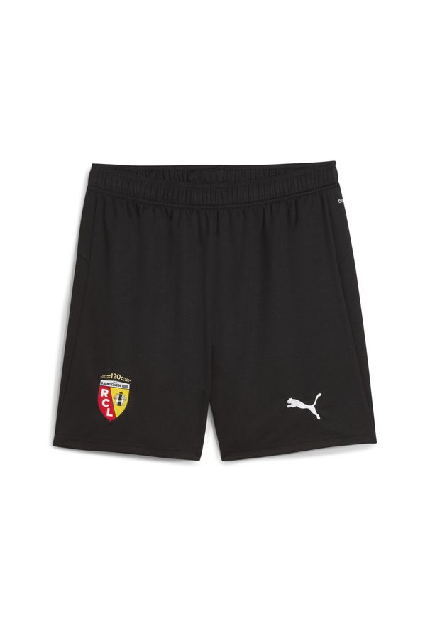 Puma - Męskie szorty RC Lens 25/26 PUMA. Kolor: wielokolorowy, biały, czarny. Materiał: tkanina. Sport: piłka nożna