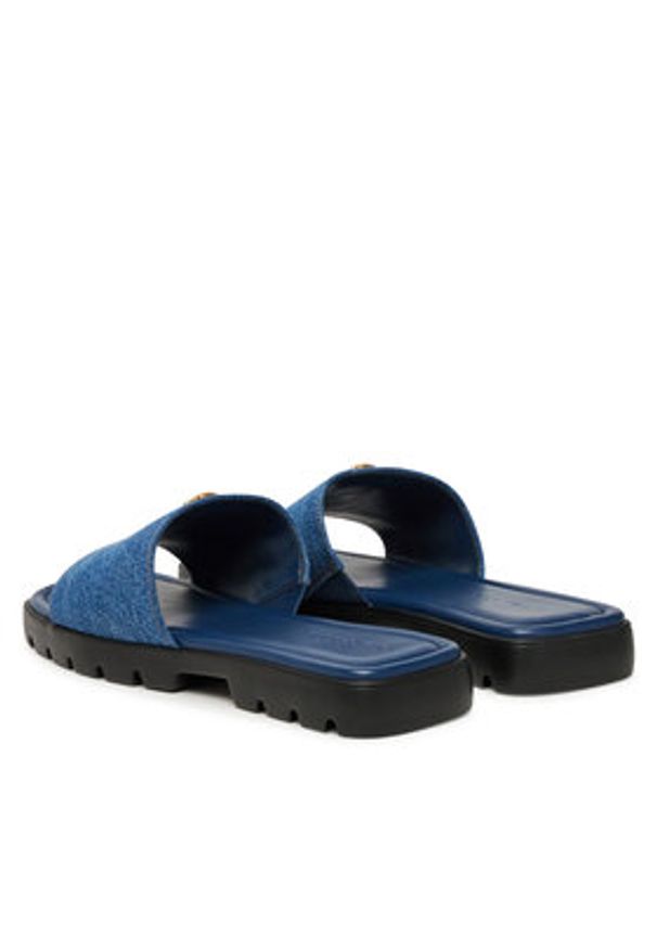 Coach Klapki Florence CAR62 Niebieski. Kolor: niebieski. Materiał: materiał