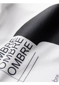 Ombre Clothing - T-shirt męski bawełniany z nadrukiem - biały V1 OM-TSPT-0166 - XXL. Kolor: biały. Materiał: bawełna. Wzór: nadruk #9