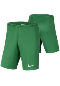 Spodenki piłkarskie męskie Nike Dry Park III treningowe szybkoschnące Dri Fit. Kolor: zielony. Technologia: Dri-Fit (Nike). Sport: piłka nożna