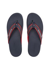 TOMMY HILFIGER - Tommy Hilfiger Japonki Dual Density Toe Beach Sandal FM0FM05015 Granatowy. Kolor: niebieski. Materiał: materiał #3