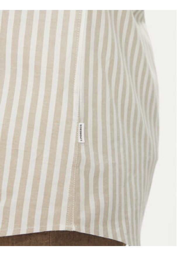 Lindbergh Koszula 30-203536B Beżowy Regular Fit. Kolor: beżowy. Materiał: bawełna