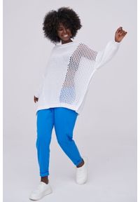 blue shadow - Sweter Damski Verbena BS Ekri. Materiał: bawełna, akryl #1