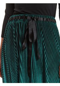 TOP SECRET - Welurowa plisowana spódnica z wiązaną taśmą. Kolor: zielony. Materiał: welur. Sezon: wiosna #4