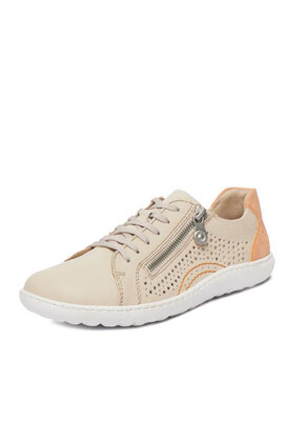Rieker Sneakersy CEO-52824-60 Beżowy. Kolor: beżowy. Materiał: skóra