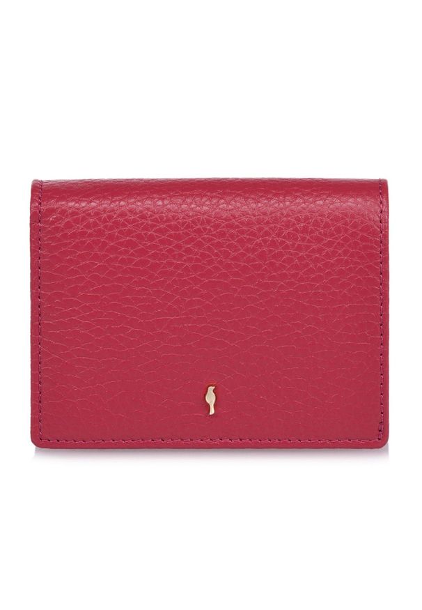 Ochnik - Różowy skórzany portfel damski z ochroną RFID. Kolor: różowy. Materiał: skóra