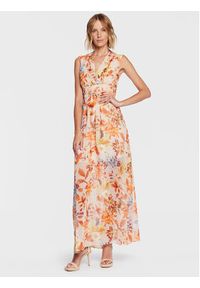 Guess Sukienka letnia Gilda W3GK60 WDW52 Pomarańczowy Regular Fit. Kolor: pomarańczowy. Materiał: syntetyk. Sezon: lato #5