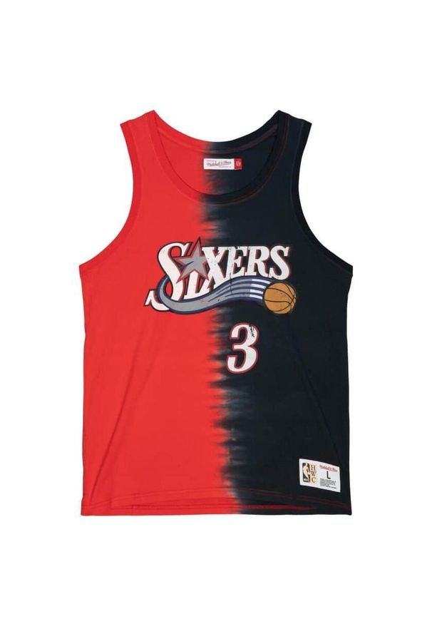 Koszulka Mitchell & Ness NBA Philadelphia 76ers Allen Iverson Tie Dye Cotton. Kolor: czerwony, wielokolorowy, czarny