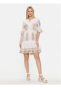 Iconique Sukienka letnia Rachel IC24-021 Biały Regular Fit. Kolor: biały. Materiał: bawełna. Sezon: lato #3