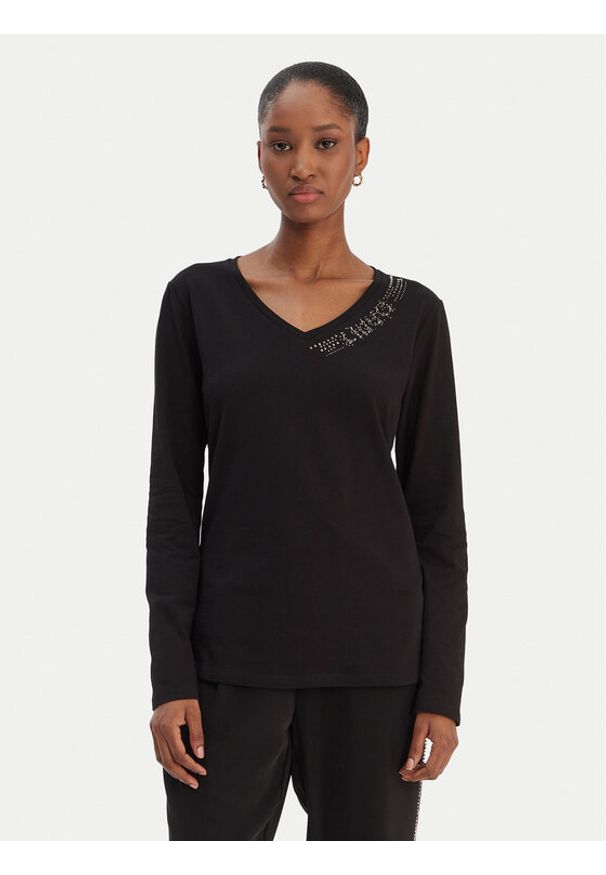 Liu Jo Sport Bluzka TA6053 JS003 Czarny Regular Fit. Kolor: czarny. Materiał: bawełna. Styl: sportowy