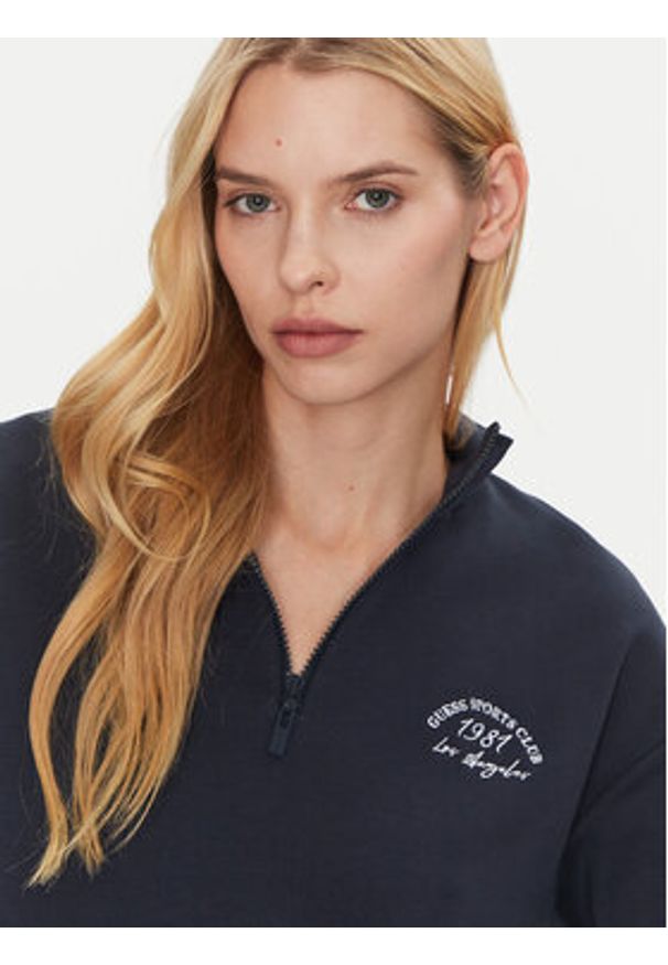 Guess Bluza V5GQ06 KCS01 Granatowy Regular Fit. Kolor: niebieski. Materiał: bawełna
