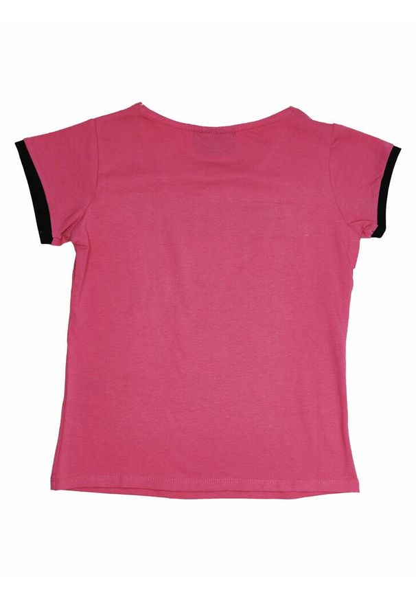 LEONE 1947 APPAREL - Dziewczęcy T-shirt z krótkim rękawem Power Up i kontrastowymi krawędziami. Kolor: różowy. Długość rękawa: krótki rękaw. Długość: krótkie. Sport: joga i pilates