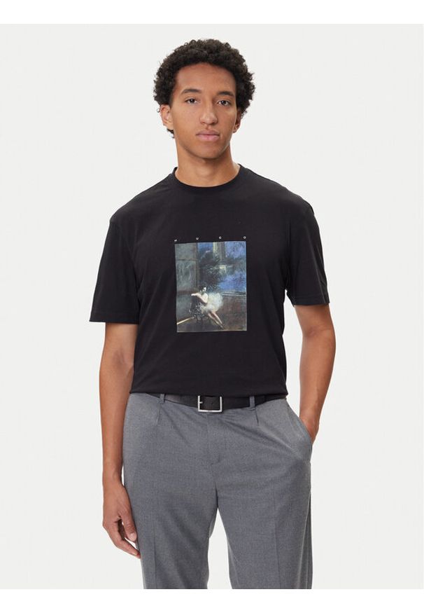 Hugo - HUGO T-Shirt Dabolos 50545995 Czarny Relaxed Fit. Kolor: czarny. Materiał: bawełna