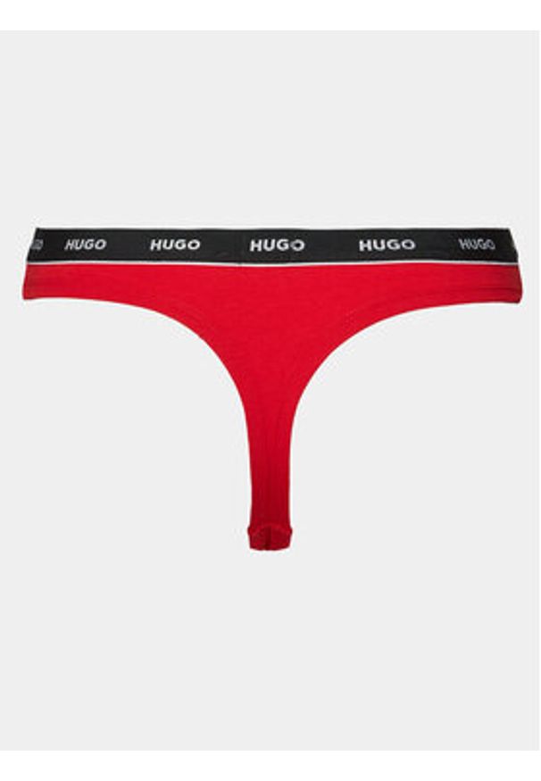 Hugo Stringi Thong Stripe 50510622 Czerwony. Kolor: czerwony. Materiał: bawełna