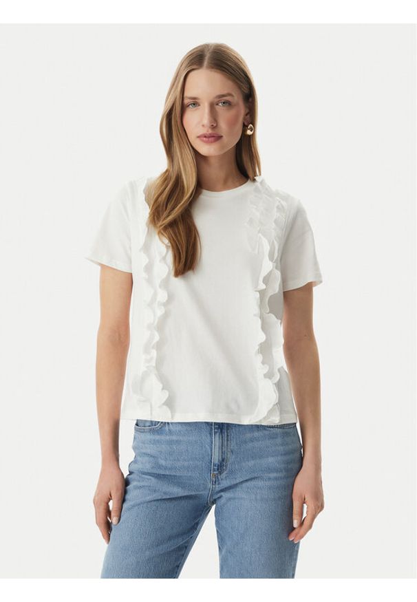 Morgan Bluzka 261-DUPAIN Biały Regular Fit. Kolor: biały. Materiał: bawełna