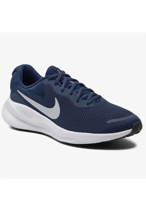 Buty Męskie Sportowe Nike Revolution 7. Okazja: na co dzień. Kolor: niebieski. Materiał: guma. Szerokość cholewki: normalna. Model: Nike Revolution. Sport: bieganie, fitness