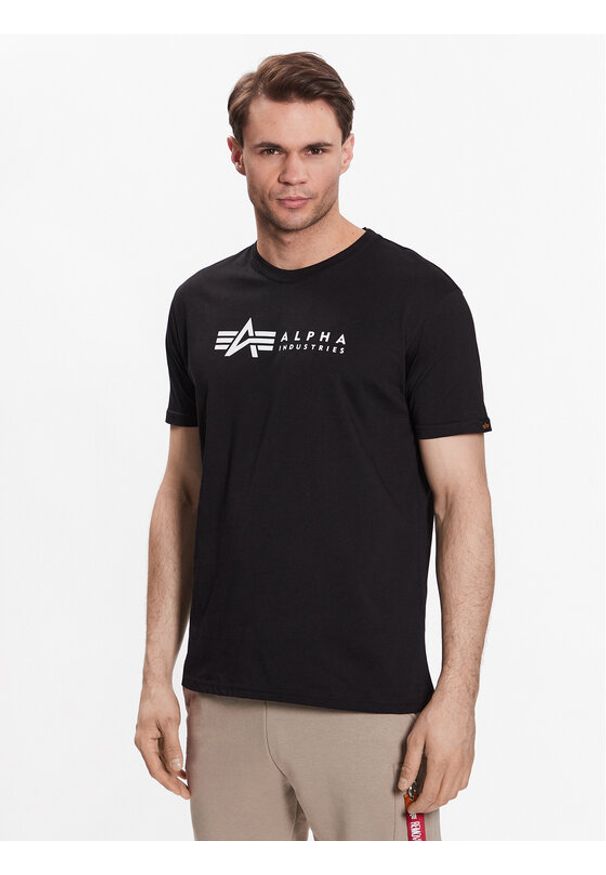 Alpha Industries Komplet t-shirtów Alpha Label 118534 Czarny Regular Fit. Kolor: czarny. Materiał: bawełna