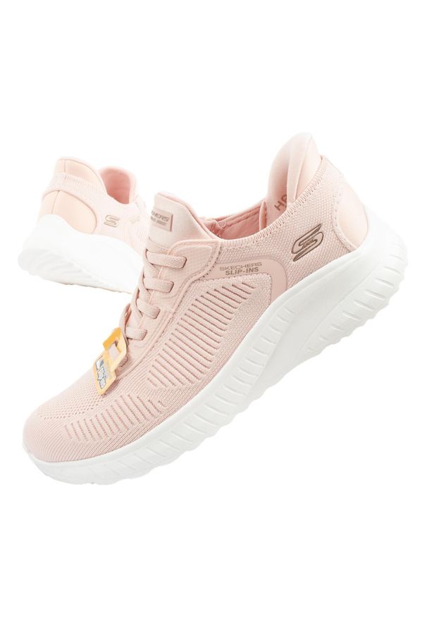 skechers - Buty sportowe sneakersy damskie Skechers Bobs Squad. Kolor: różowy