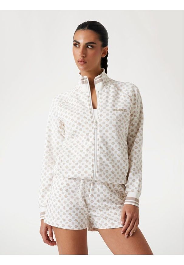 Guess Bluza V5YQ03 KB212 Écru Regular Fit. Materiał: syntetyk