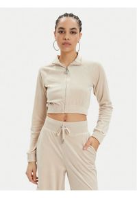 Juicy Couture Bluza Tasha JCWCT24306 Beżowy Slim Fit. Kolor: beżowy. Materiał: syntetyk #1