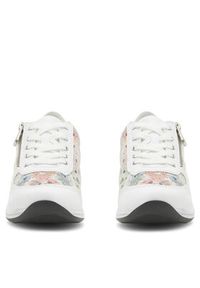 Rieker Półbuty N1112-90 Biały. Kolor: biały. Materiał: skóra, zamsz #2