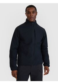 4f - 4F Kurtka puchowa z wypełnieniem syntetycznym męska - czarna S. Okazja: na co dzień. Typ kołnierza: kaptur. Kolor: czarny. Materiał: syntetyk, puch. Długość: długie. Wzór: gładki. Styl: casual, sportowy, klasyczny #1