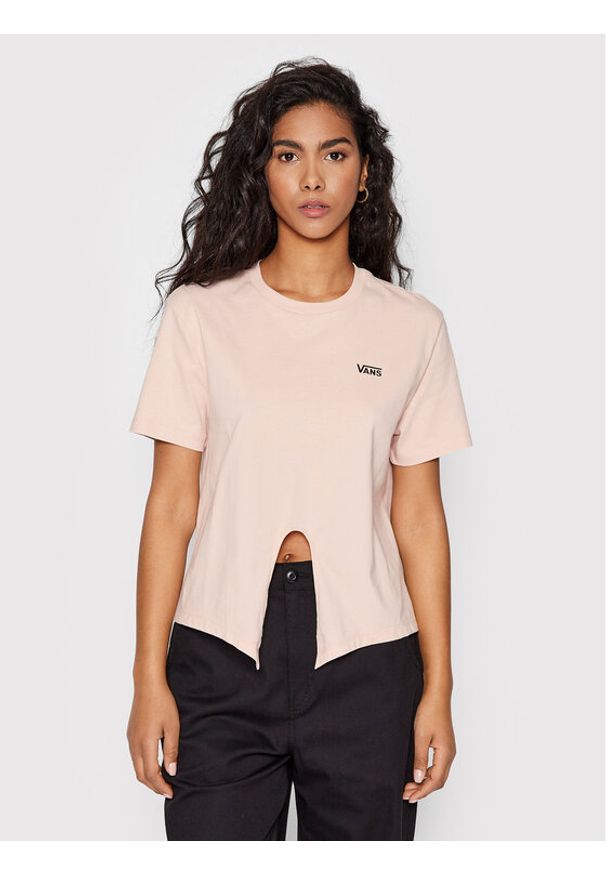 Vans T-Shirt Boyfriend Knot VN0A53Q6 Pomarańczowy Relaxed Fit. Kolor: pomarańczowy. Materiał: bawełna