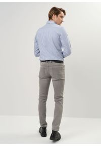Ochnik - Szare spodnie jeansowe męskie. Kolor: szary. Materiał: bawełna