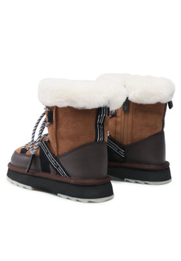 EMU Australia Śniegowce Blurred W12641 Brązowy. Kolor: brązowy. Materiał: skóra, zamsz