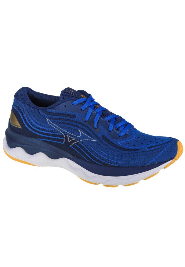 Buty do biegania męskie, Mizuno Wave Skyrise 4. Kolor: niebieski. Model: Mizuno Wave