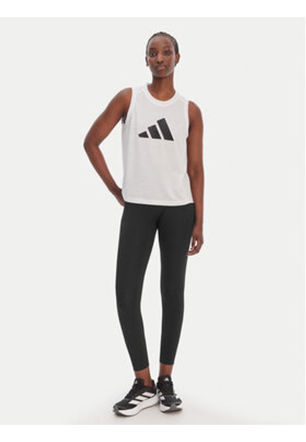 Adidas - adidas Koszulka techniczna Train Essentials Big Logo IT0540 Biały Regular Fit. Kolor: biały. Materiał: wiskoza, syntetyk