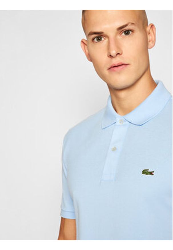 Lacoste Polo PH4012 Niebieski Slim Fit. Typ kołnierza: polo. Kolor: niebieski. Materiał: bawełna