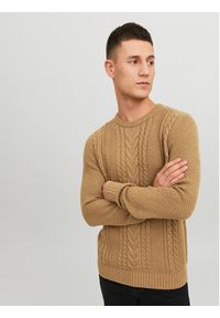 Jack & Jones - Jack&Jones Sweter 12236314 Beżowy Regular Fit. Kolor: beżowy. Materiał: syntetyk #4