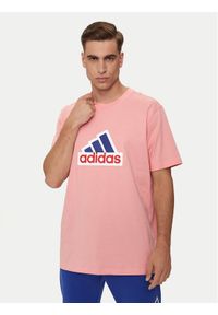 Adidas - adidas T-Shirt Future Icons Badge of Sport IS8342 Różowy Loose Fit. Kolor: różowy. Materiał: bawełna. Styl: sportowy