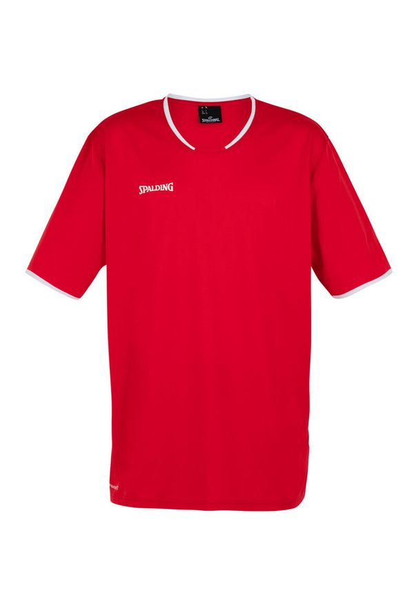 SPALDING - Koszulka dla dzieci Spalding Move shooting. Kolor: wielokolorowy, biały, czerwony. Długość rękawa: krótki rękaw. Długość: krótkie. Sport: koszykówka