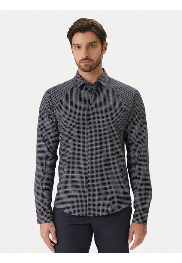 BOSS Koszula Excurse L 50554481 Granatowy Regular Fit. Kolor: niebieski. Materiał: bawełna