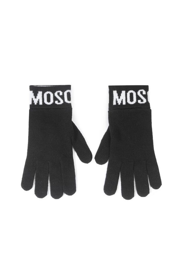 MOSCHINO Rękawiczki Damskie 65232 M2357 Czarny. Kolor: czarny. Materiał: materiał