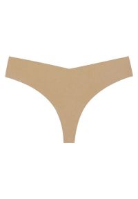 Intica - Stringi bezszwowe niewidoczne pod ubraniami Lala. Kolor: beżowy. Materiał: materiał, skóra