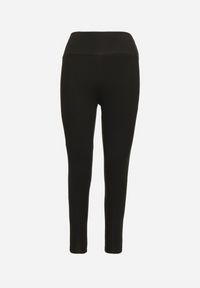 Born2be - Czarne Legginsy z Wysokim Stanem i Szeroką Gumką w Talii Seviel. Stan: podwyższony. Kolor: czarny. Długość: długie. Styl: klasyczny, elegancki #4