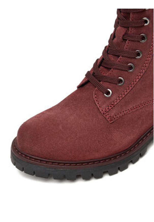 Lasocki Trzewiki CEO-WI16-D-466-05 Bordowy. Kolor: czerwony. Materiał: zamsz, skóra