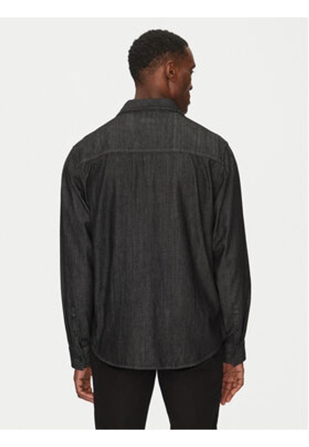 Guess Jeans Koszula M5RH56 D5M91 Czarny Comfort Fit. Kolor: czarny. Materiał: bawełna