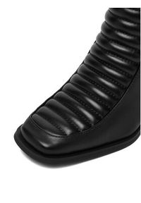 DeeZee Botki 7366 5-BLACK PU Czarny. Kolor: czarny. Materiał: materiał #7