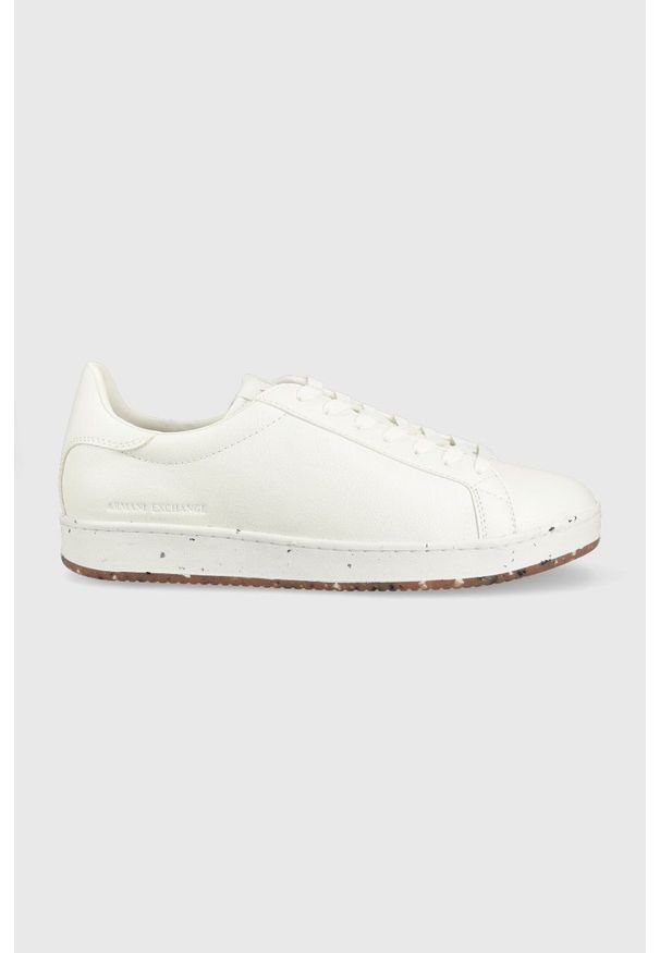 Armani Exchange sneakersy XUX133.XV526.00152 kolor biały. Nosek buta: okrągły. Zapięcie: sznurówki. Kolor: biały. Materiał: materiał, guma