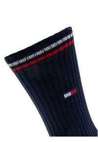TOMMY HILFIGER - Tommy Hilfiger Zestaw 2 par wysokich skarpet damskich 701228176 Granatowy. Kolor: niebieski. Materiał: materiał, bawełna #3